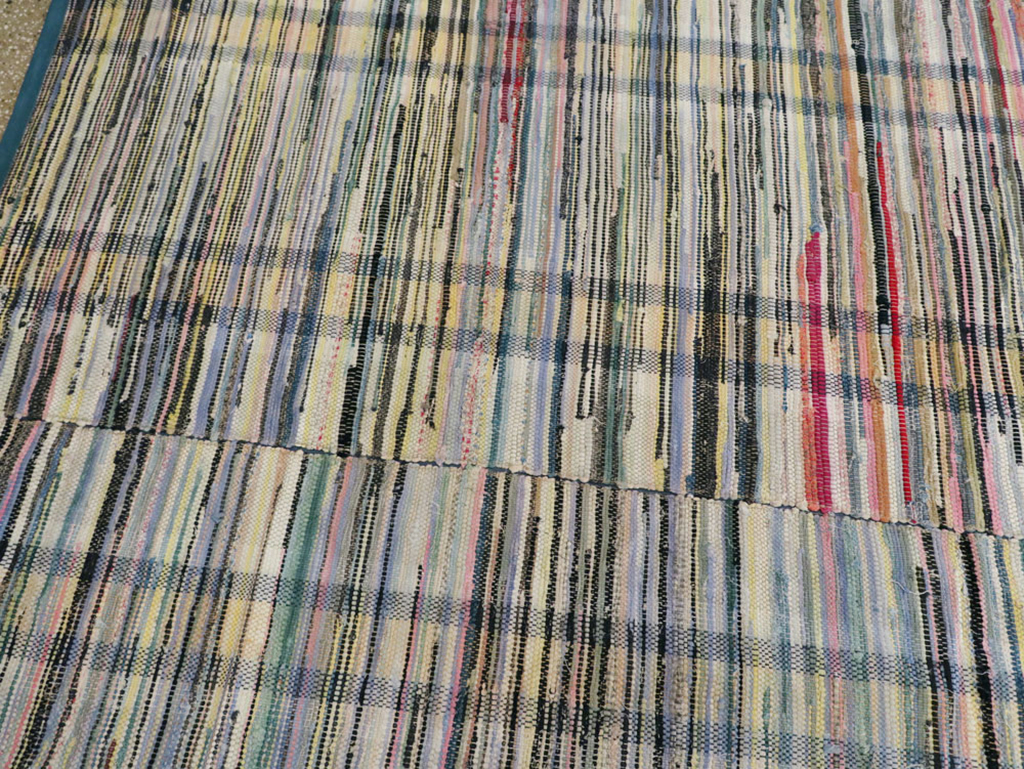 Vintage American Rag Rug, No.21725 - Galerie Shabab