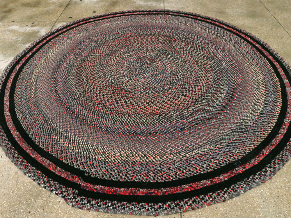 Vintage American Braid Rug, No.21728 - Galerie Shabab