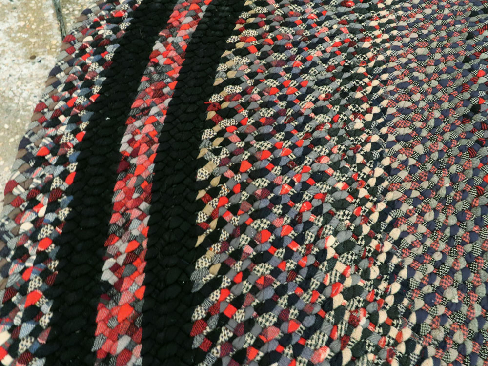 Vintage American Braid Rug, No.21728 - Galerie Shabab