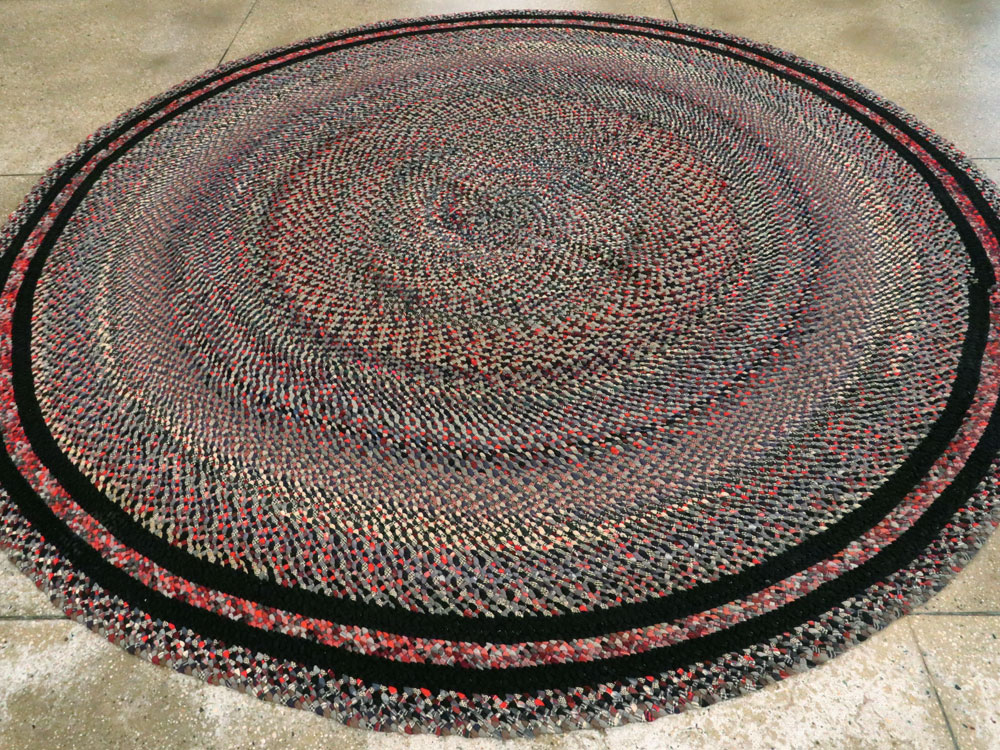 Vintage American Braid Rug, No.21728 - Galerie Shabab
