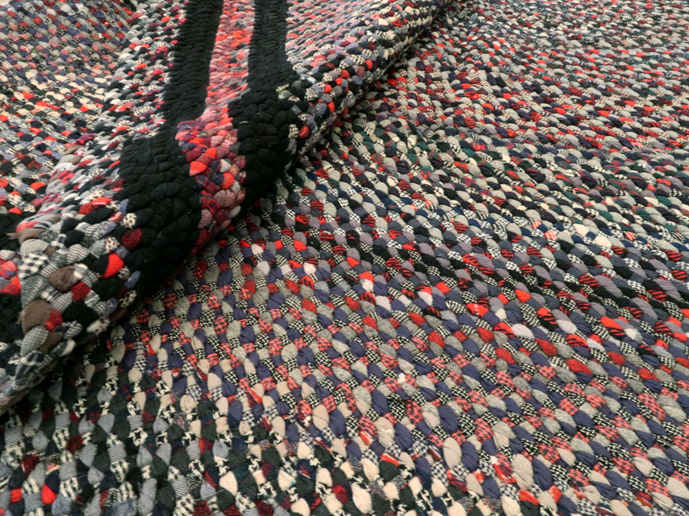 Vintage American Braid Rug, No.21728 - Galerie Shabab