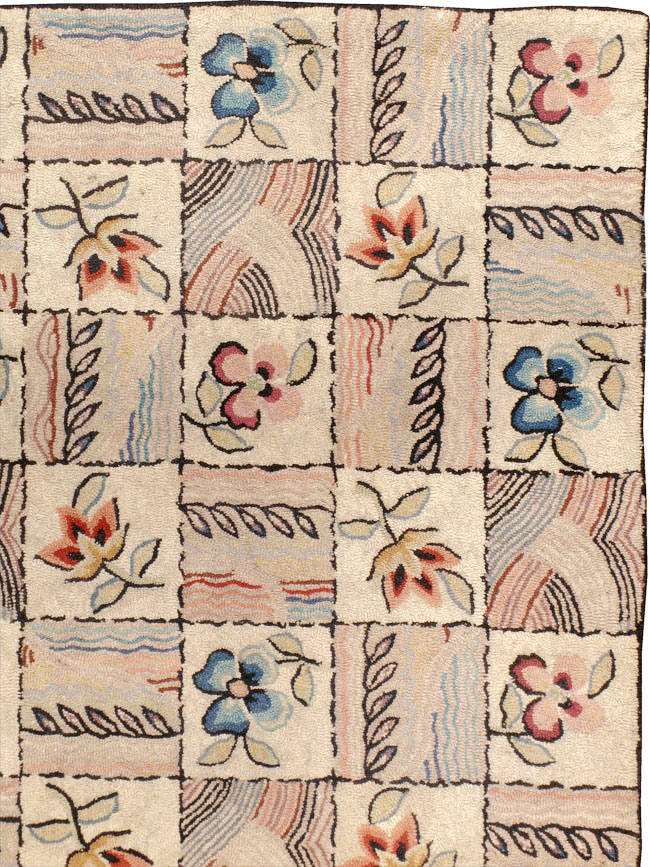 Antique American Hook Rug, No.21730 - Galerie Shabab