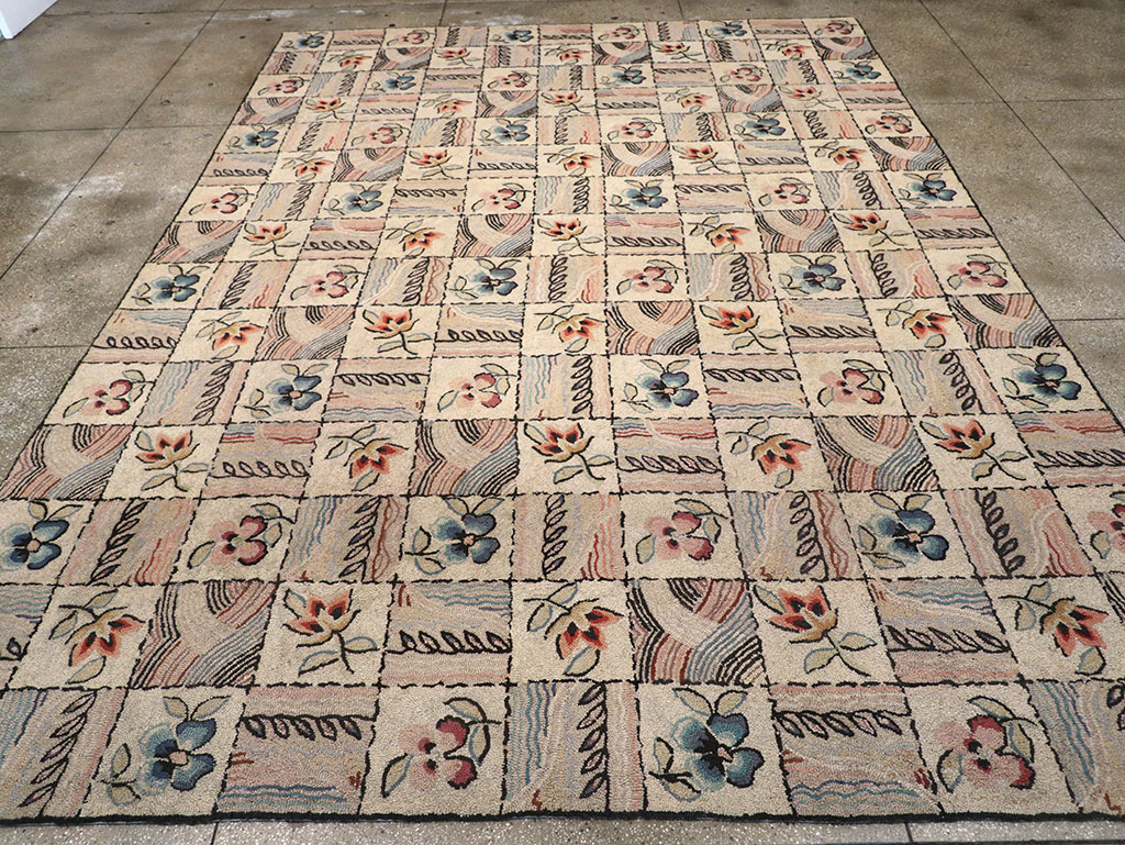 Antique American Hook Rug, No.21730 - Galerie Shabab