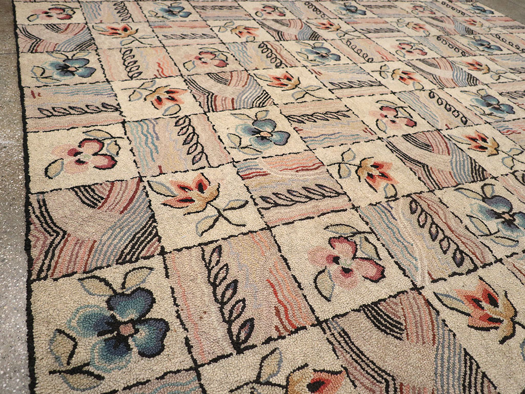 Antique American Hook Rug, No.21730 - Galerie Shabab