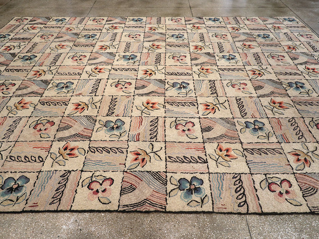 Antique American Hook Rug, No.21730 - Galerie Shabab