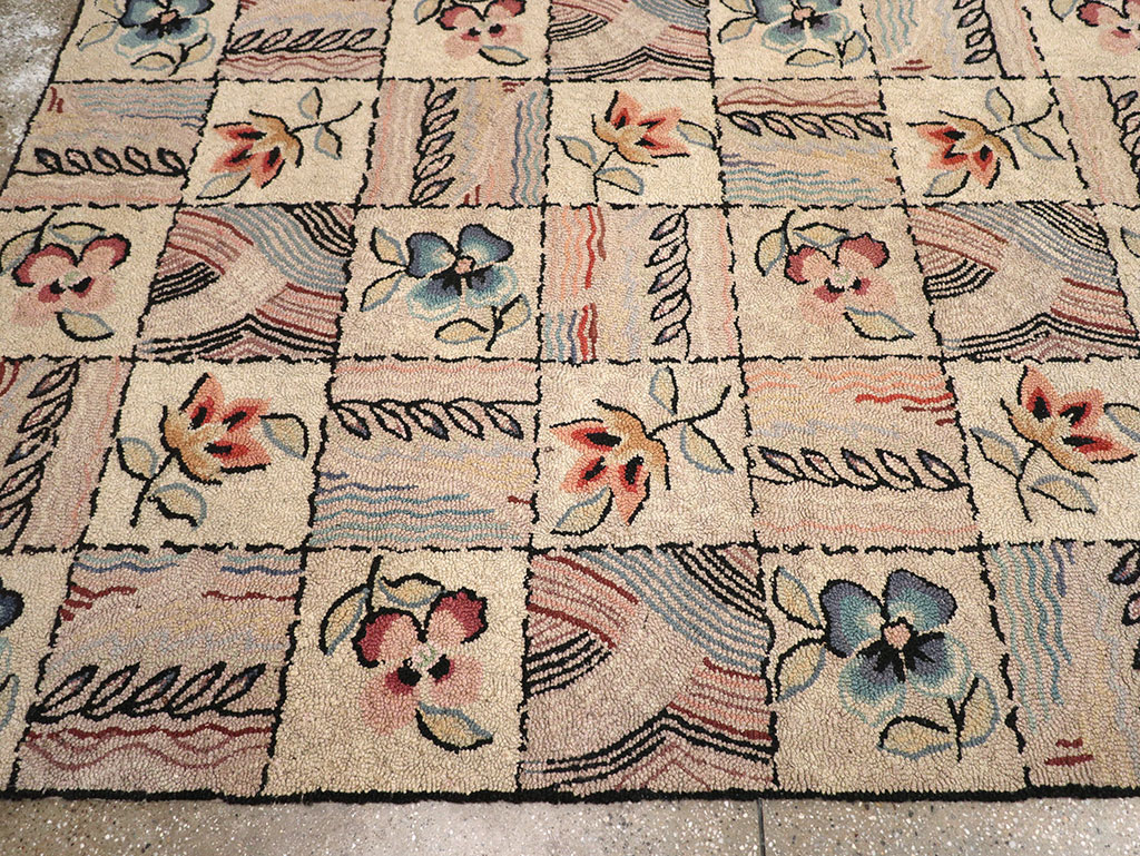 Antique American Hook Rug, No.21730 - Galerie Shabab