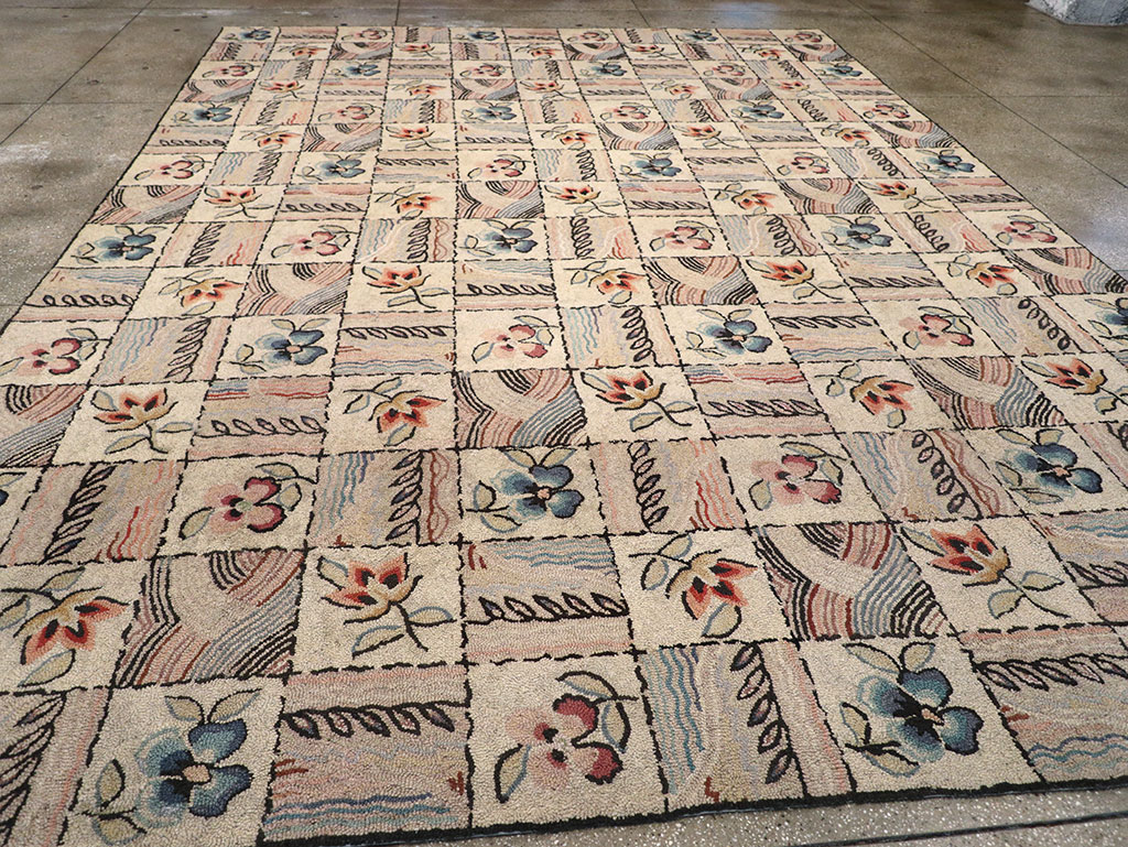 Antique American Hook Rug, No.21730 - Galerie Shabab