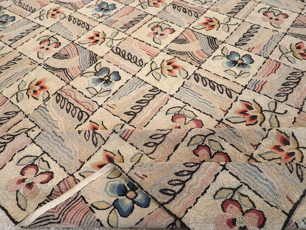 Antique American Hook Rug, No.21730 - Galerie Shabab