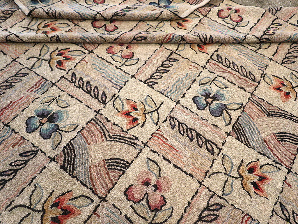 Antique American Hook Rug, No.21730 - Galerie Shabab