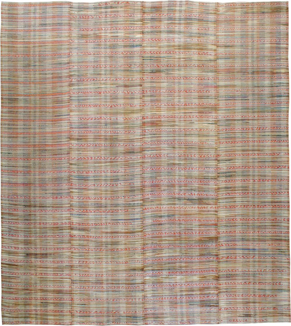 Vintage American Rag Rug, No.21735 - Galerie Shabab