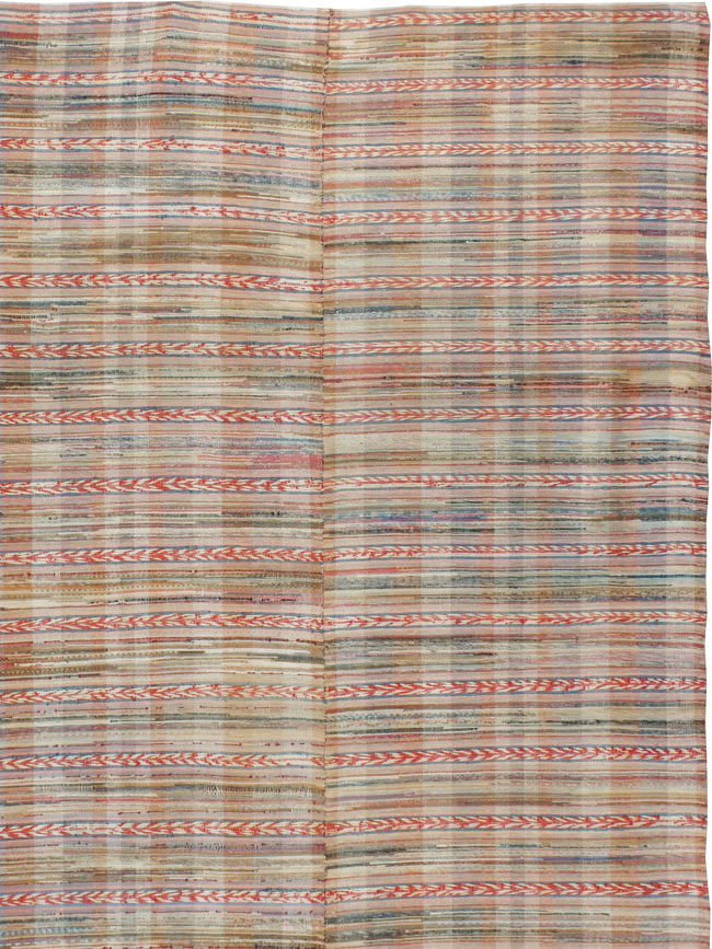 Vintage American Rag Rug, No.21735 - Galerie Shabab