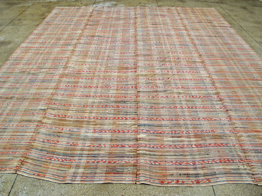 Vintage American Rag Rug, No.21735 - Galerie Shabab