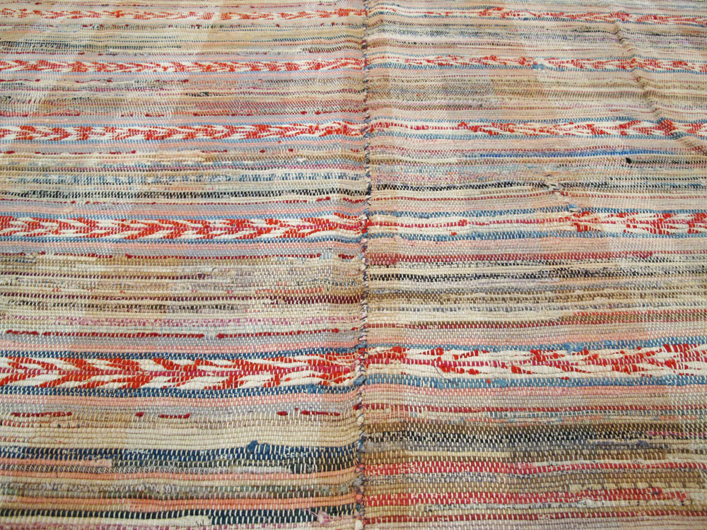 Vintage American Rag Rug, No.21735 - Galerie Shabab