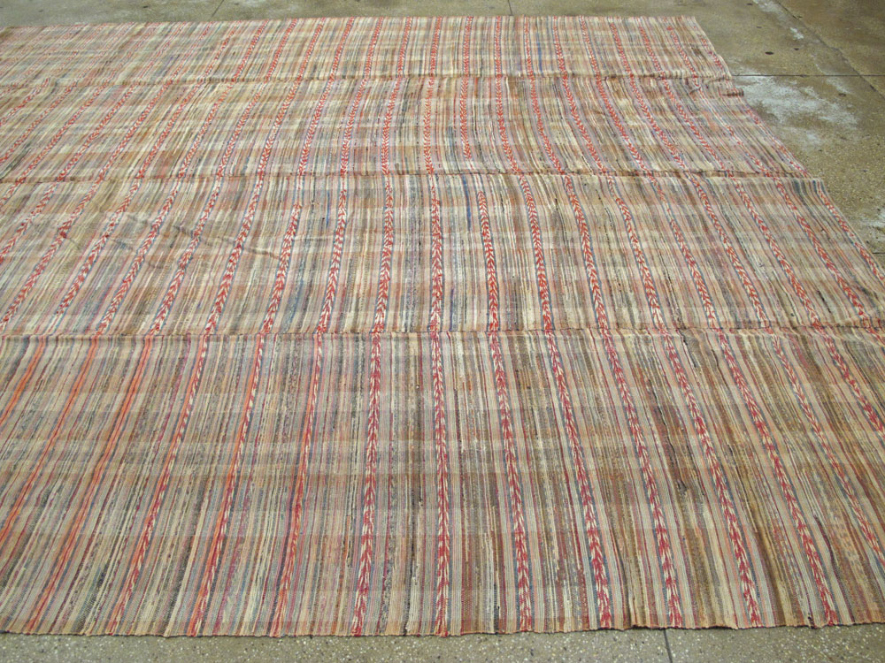 Vintage American Rag Rug, No.21735 - Galerie Shabab