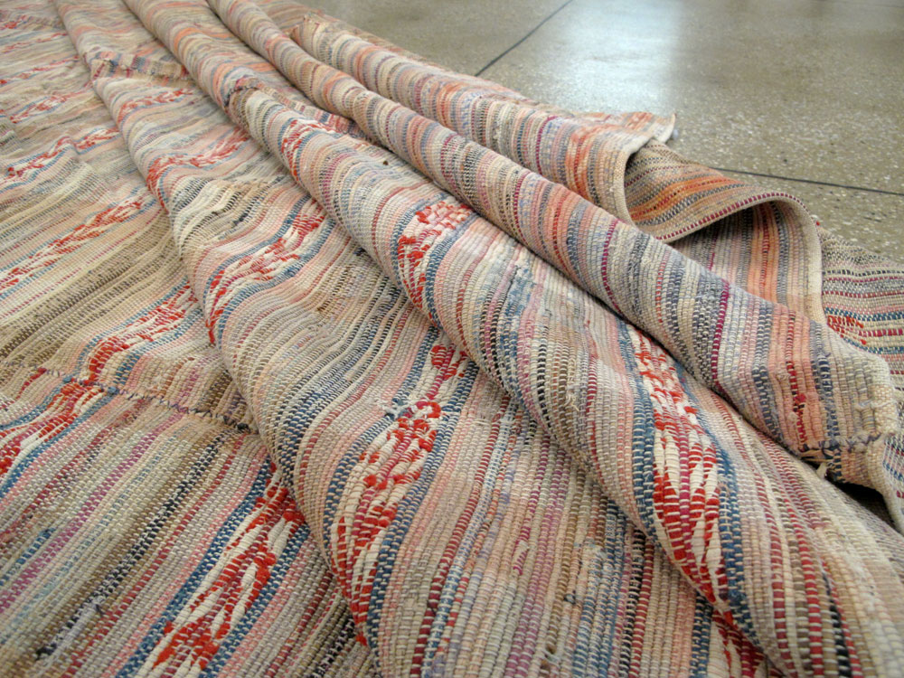 Vintage American Rag Rug, No.21735 - Galerie Shabab