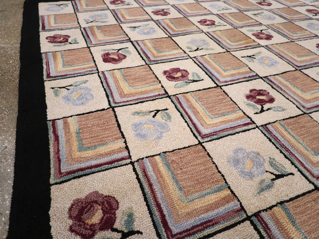 Vintage American Hook Rug, No.21736 - Galerie Shabab