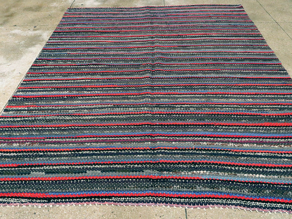 Vintage American Braid Rug, No.21738 - Galerie Shabab