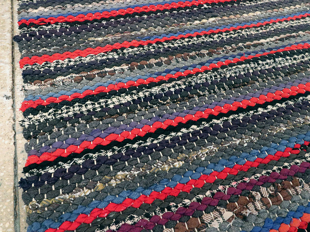 Vintage American Braid Rug, No.21738 - Galerie Shabab