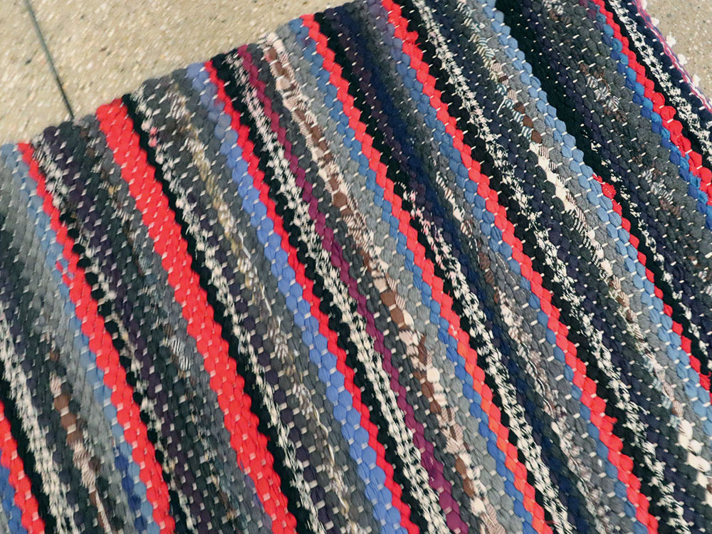 Vintage American Braid Rug, No.21738 - Galerie Shabab