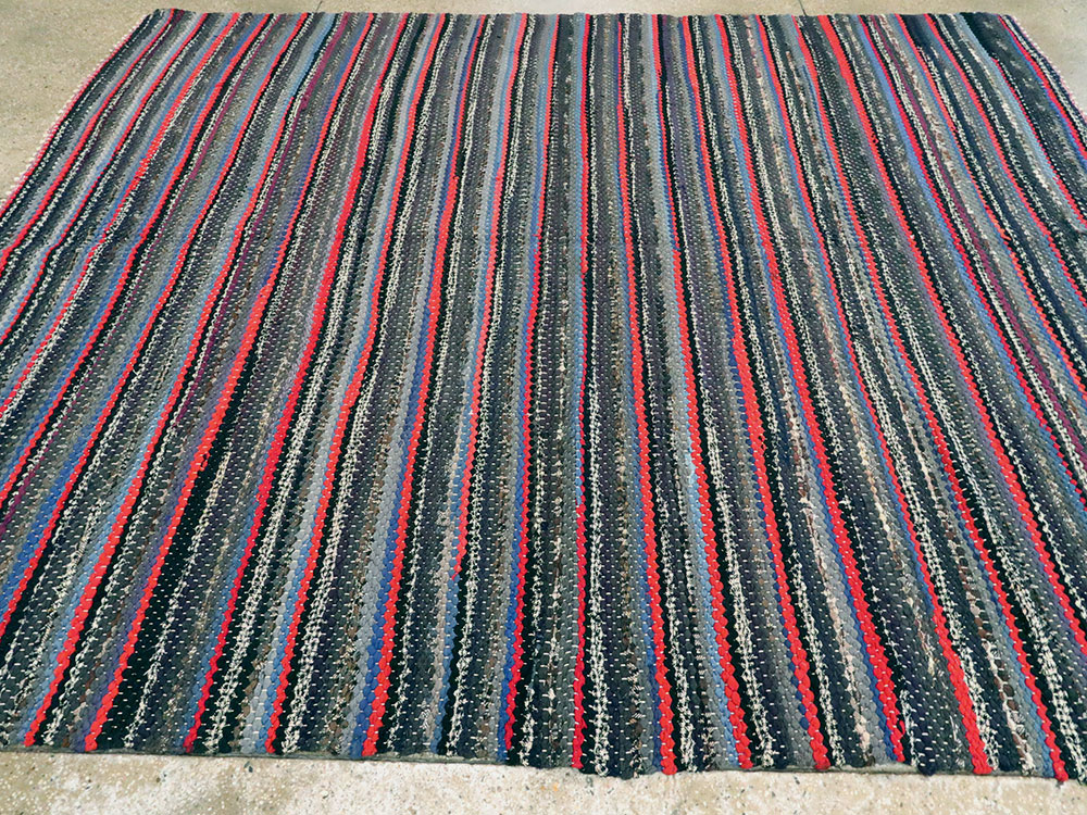 Vintage American Braid Rug, No.21738 - Galerie Shabab