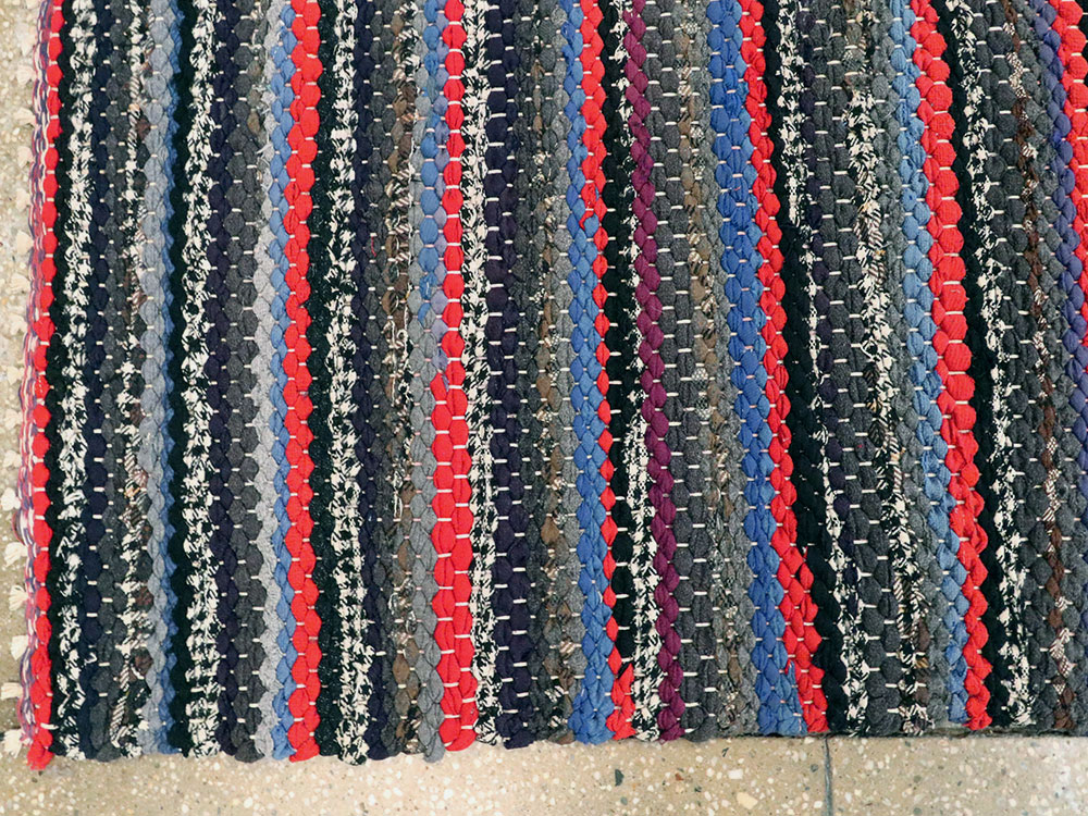 Vintage American Braid Rug, No.21738 - Galerie Shabab