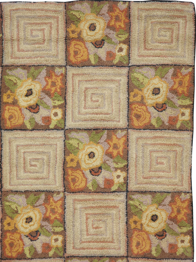 Antique American Hook Rug, No.21740 - Galerie Shabab