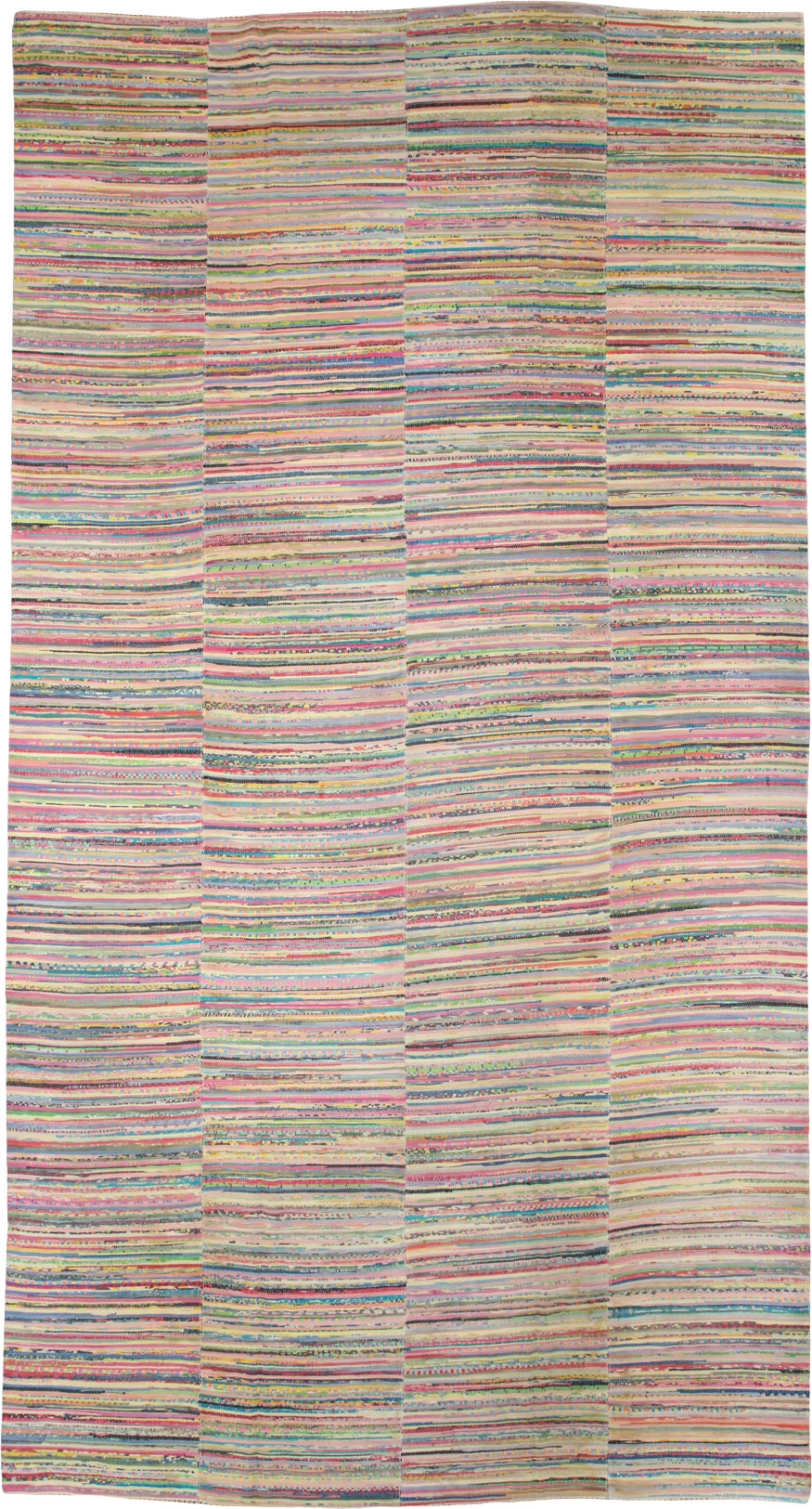 Vintage American Rag Rug, No.21743 - Galerie Shabab