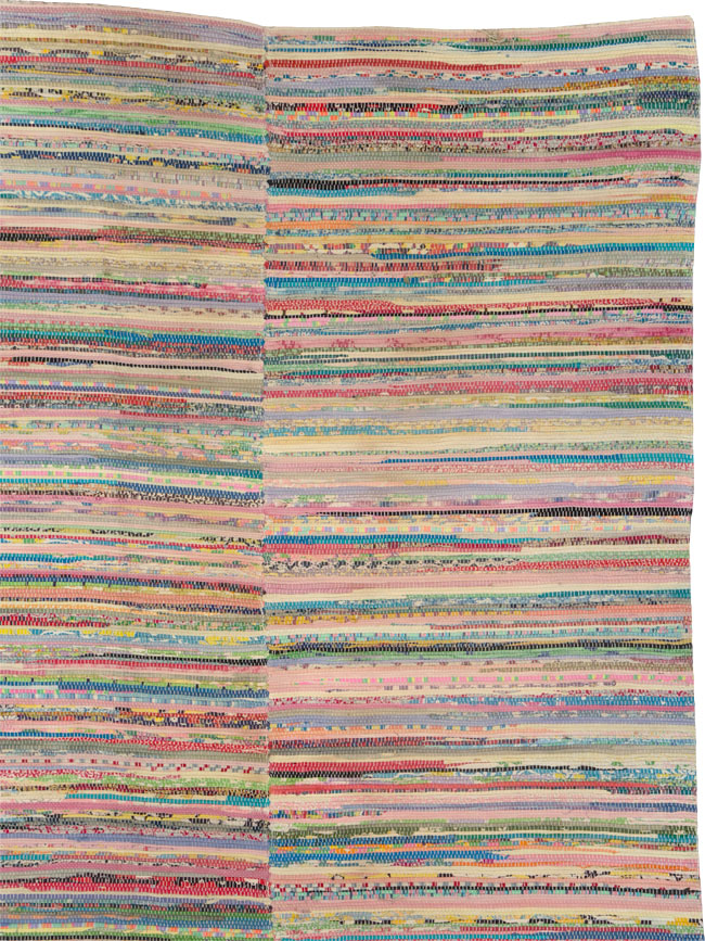 Vintage American Rag Rug, No.21743 - Galerie Shabab