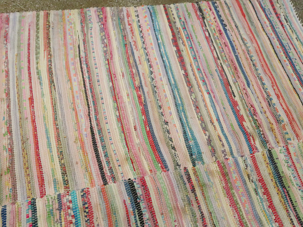 Vintage American Rag Rug, No.21743 - Galerie Shabab