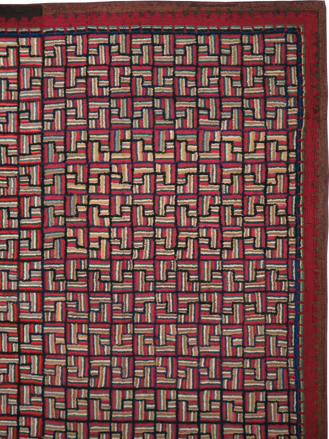 Antique American Hook Rug, No.21744 - Galerie Shabab