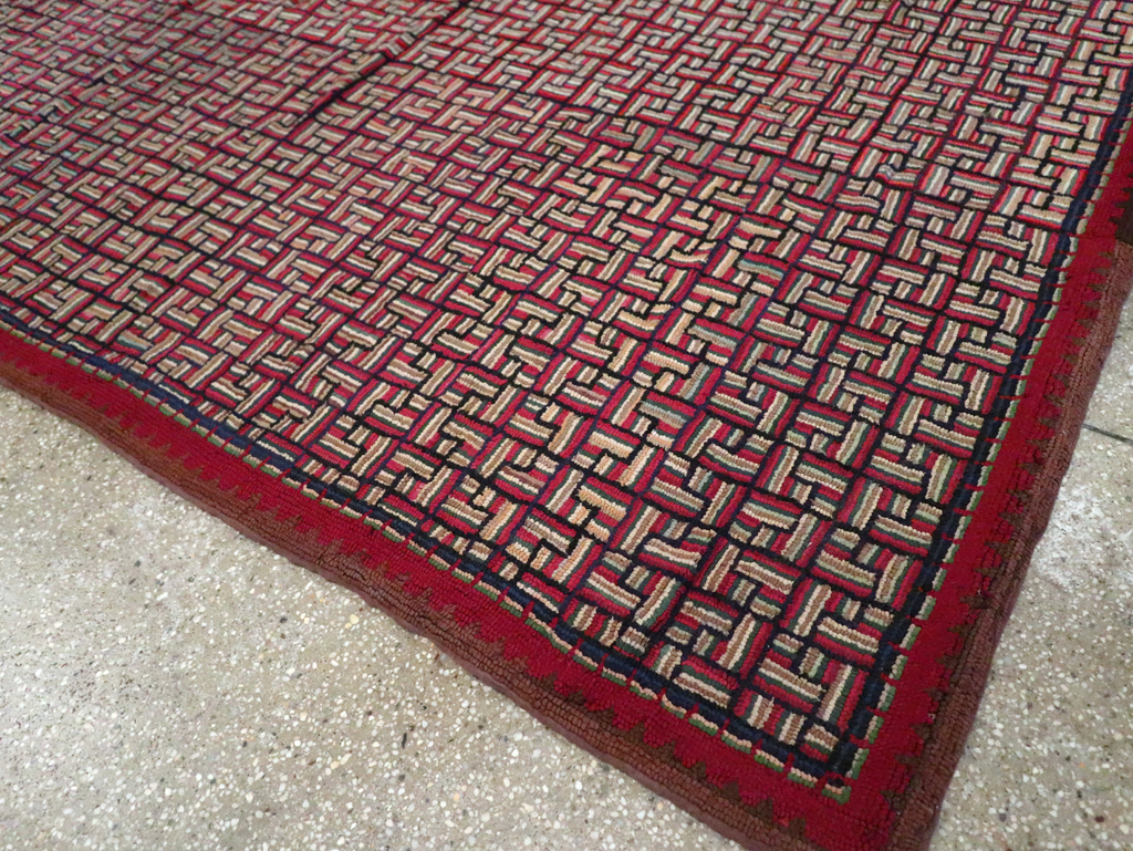Antique American Hook Rug, No.21744 - Galerie Shabab