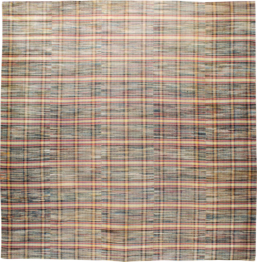 Vintage American Rag Rug, No.21745 - Galerie Shabab