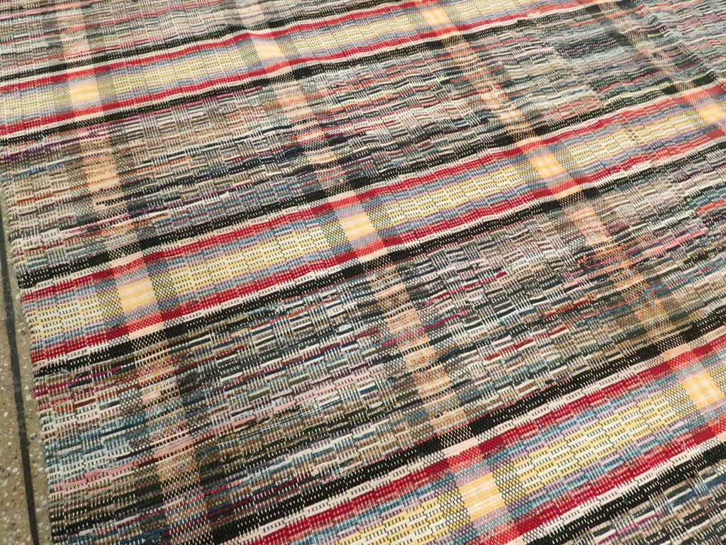Vintage American Rag Rug, No.21745 - Galerie Shabab