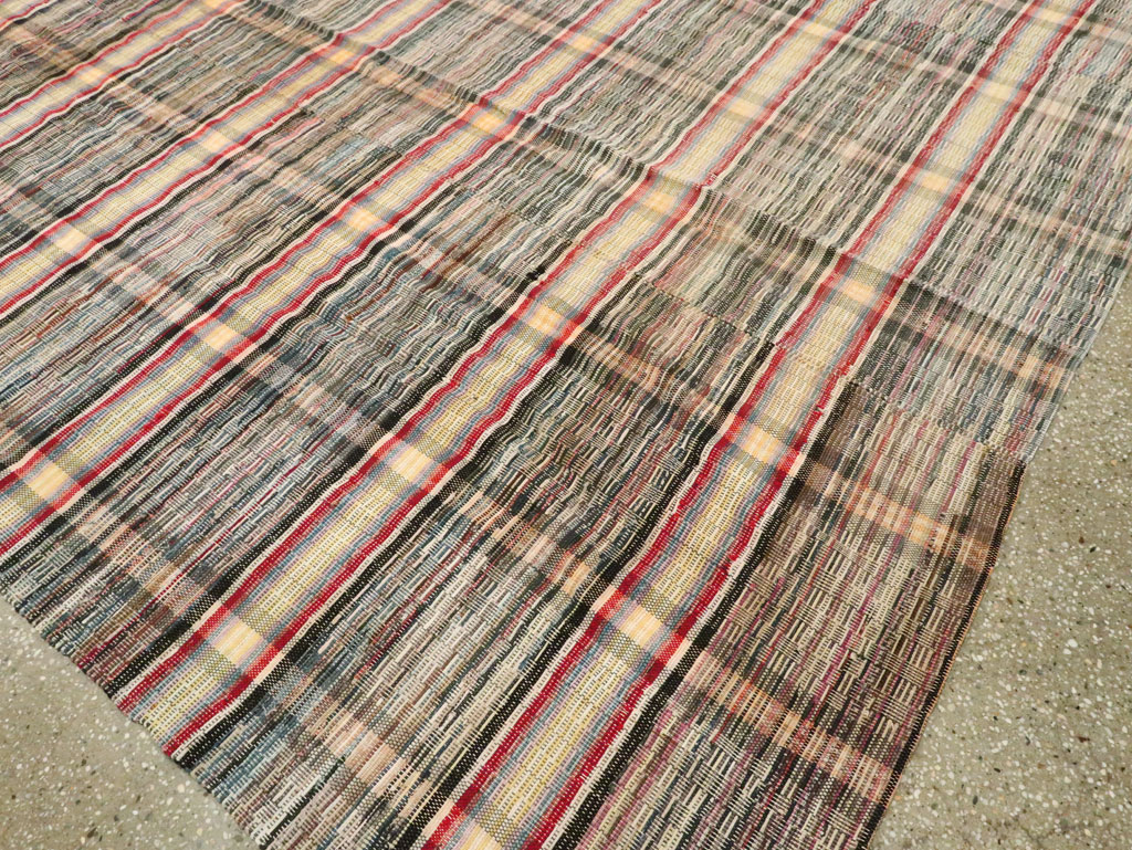 Vintage American Rag Rug, No.21745 - Galerie Shabab