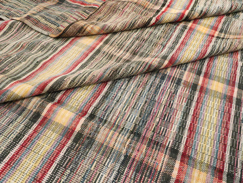 Vintage American Rag Rug, No.21745 - Galerie Shabab