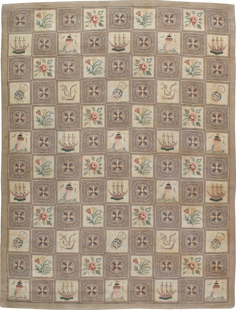 Antique American Hook Rug, No.21746 - Galerie Shabab