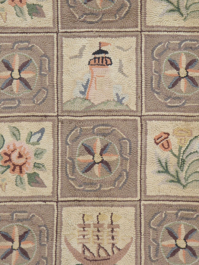 Antique American Hook Rug, No.21746 - Galerie Shabab