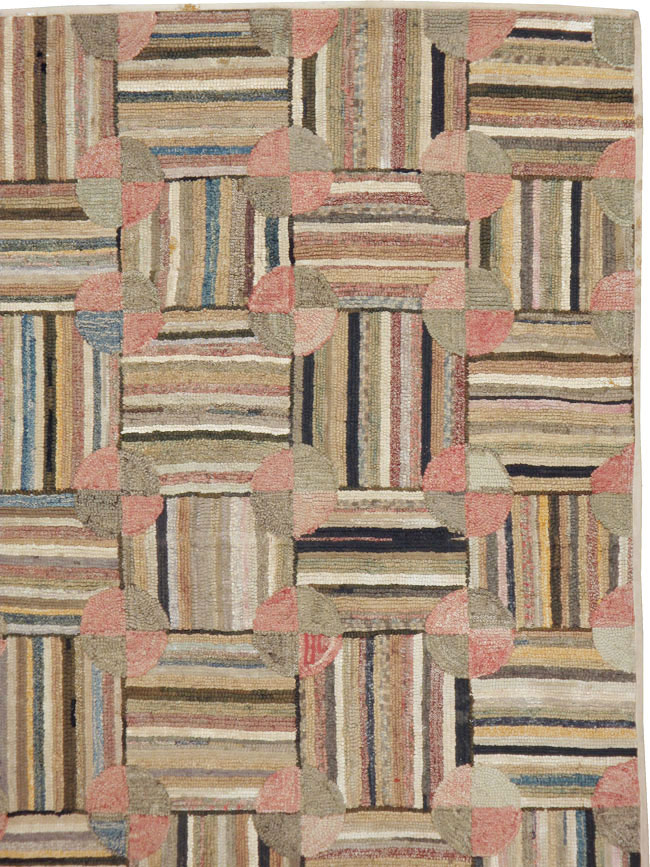 Antique American Hook Rug, No.21748 - Galerie Shabab