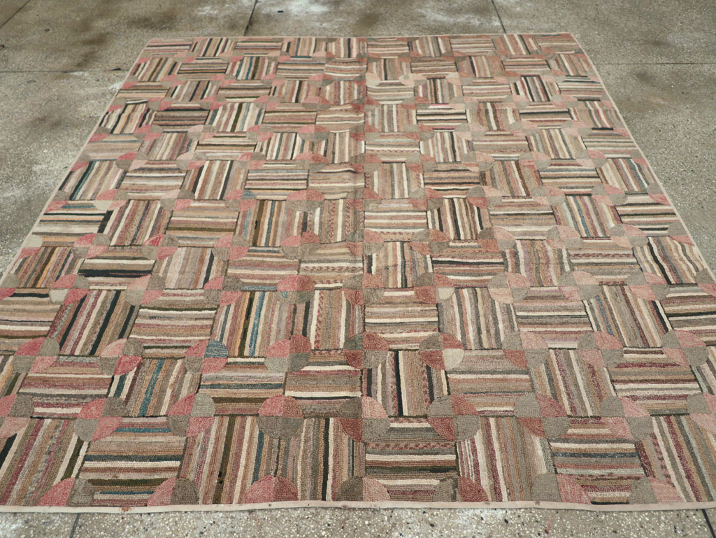 Antique American Hook Rug, No.21748 - Galerie Shabab