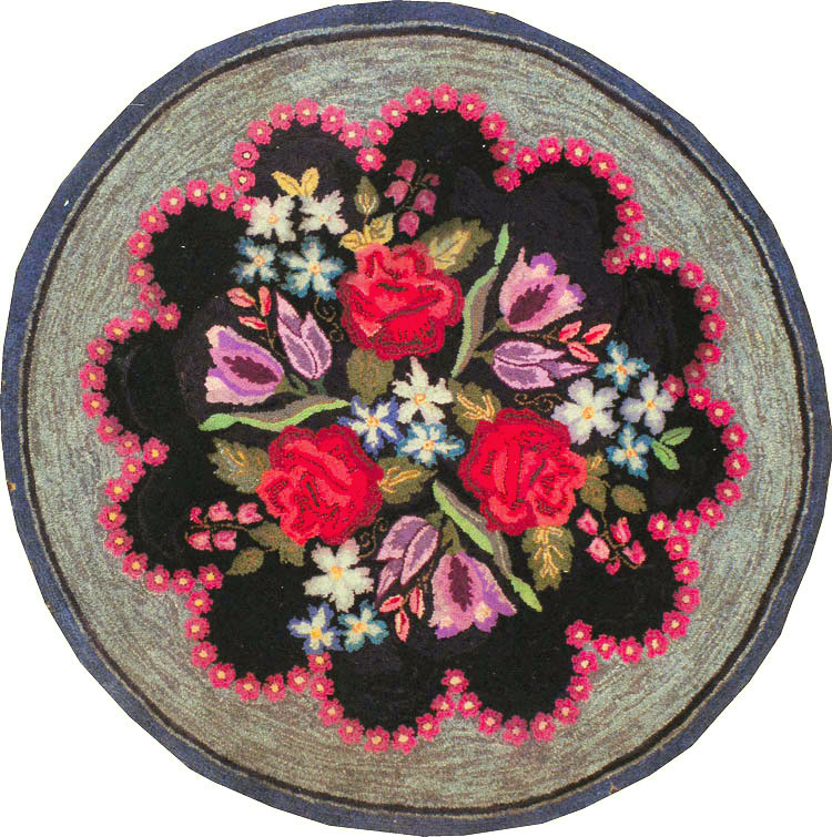 Antique American Hook Rug, No.21750 - Galerie Shabab