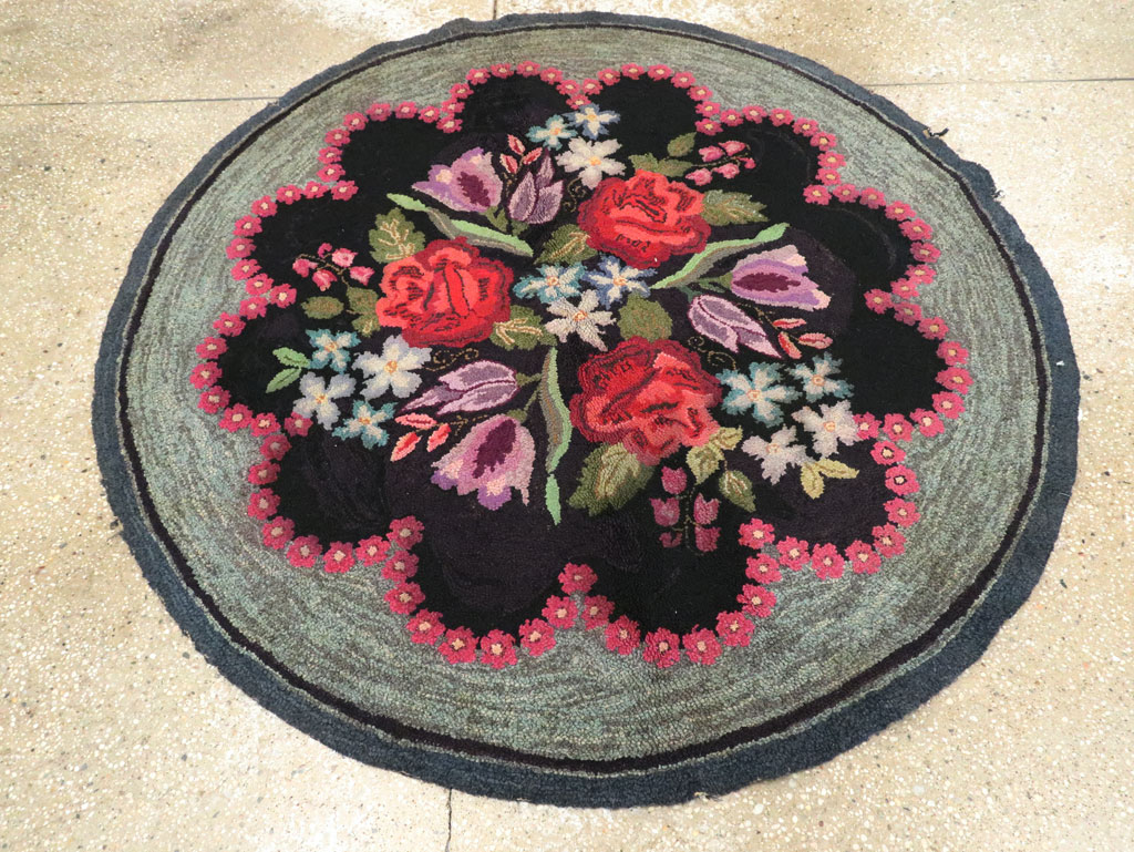 Antique American Hook Rug, No.21750 - Galerie Shabab