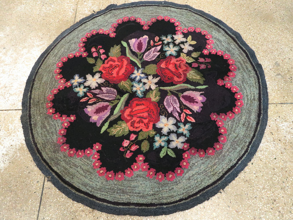 Antique American Hook Rug, No.21750 - Galerie Shabab
