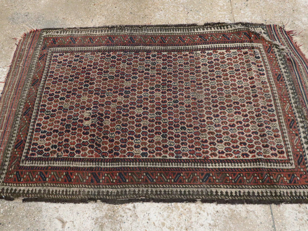 Antique Persian Baluch Distressed Rug, No.21760 - Galerie Shabab
