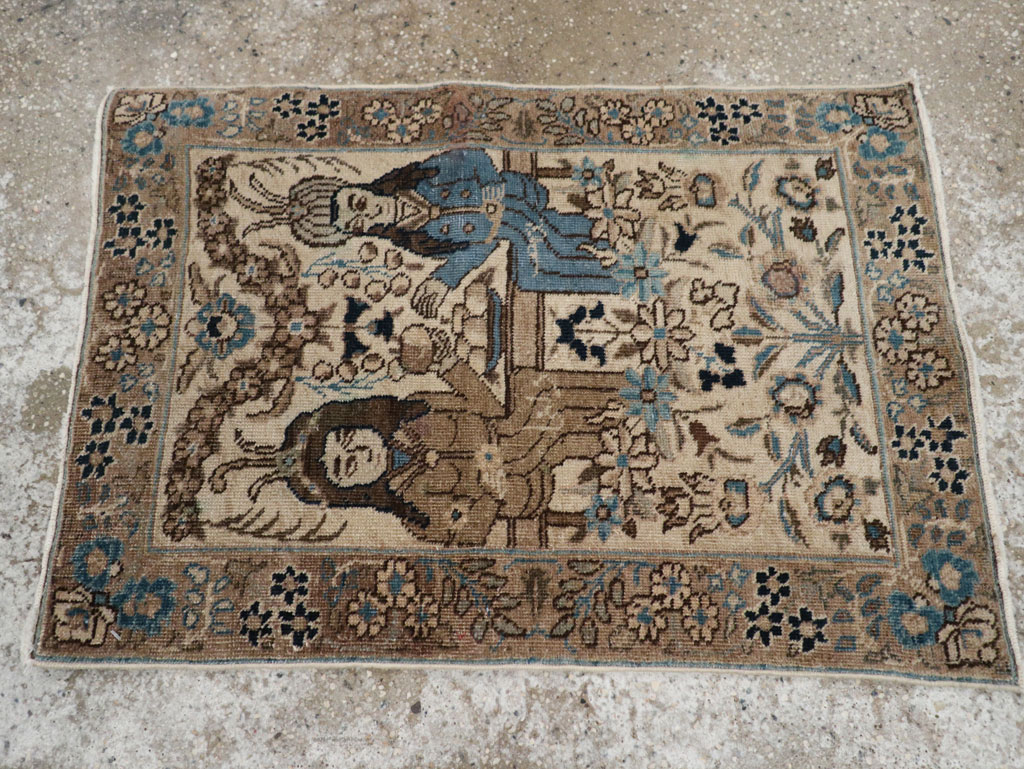 Antique Persian Tabriz Pictorial Rug (Pair: 1 of 2), No.21769 - Galerie Shabab