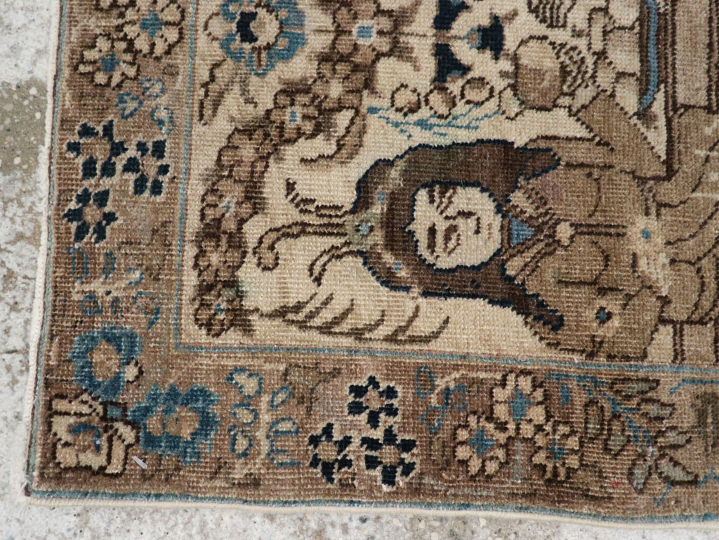 Antique Persian Tabriz Pictorial Rug (Pair: 1 of 2), No.21769 - Galerie Shabab