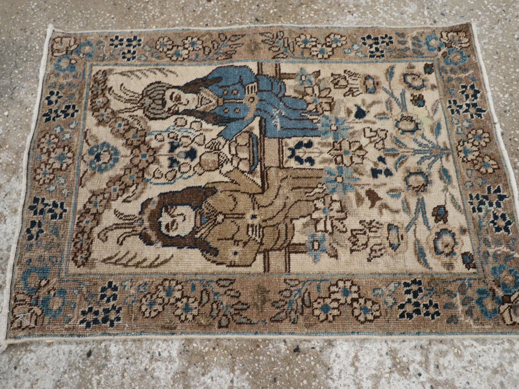 Antique Persian Tabriz Pictorial Rug (Pair: 2 of 2), No.21770 - Galerie Shabab