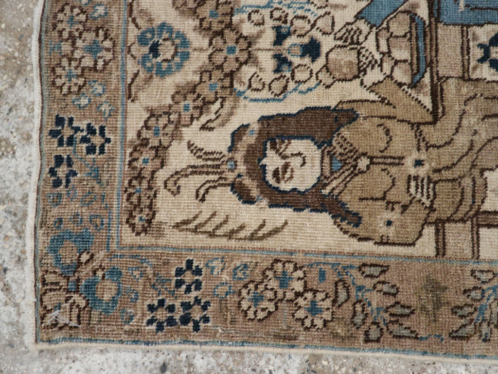 Antique Persian Tabriz Pictorial Rug (Pair: 2 of 2), No.21770 - Galerie Shabab