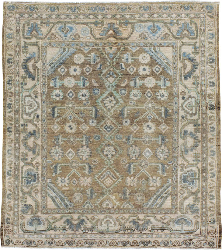 Vintage Persian Malayer Square Rug, No.21807 - Galerie Shabab