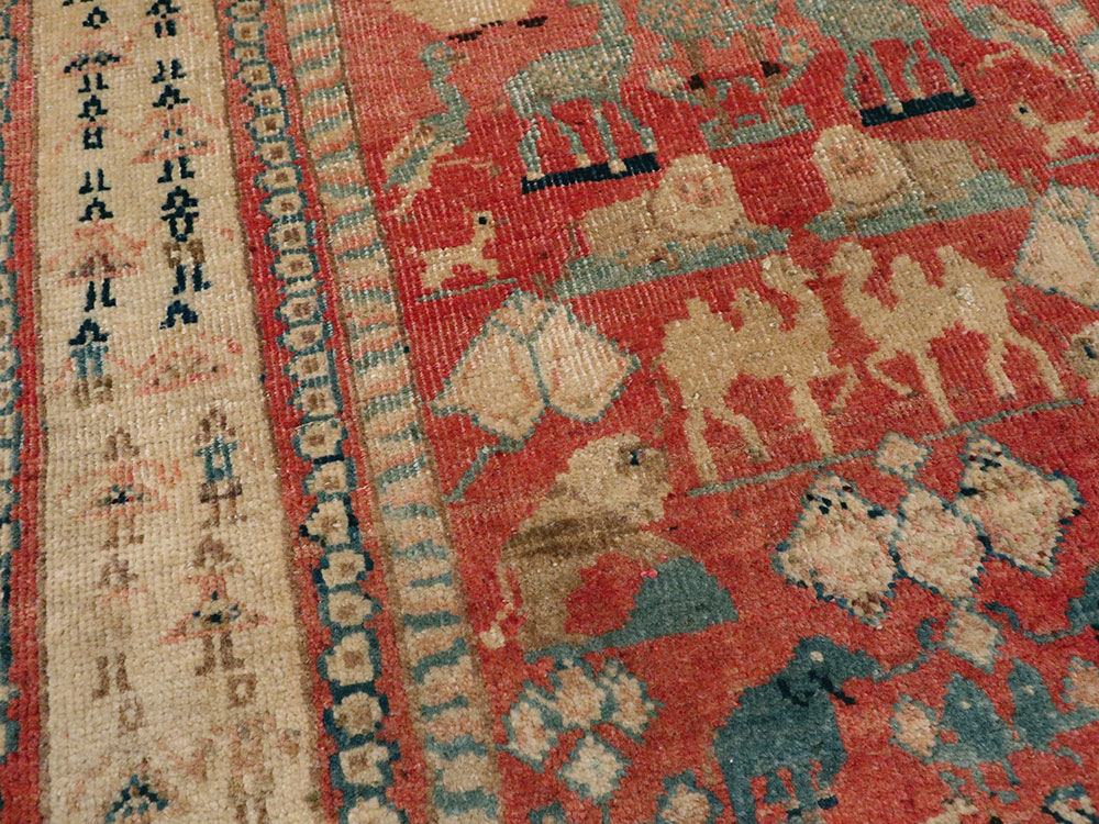 Vintage Persian Malayer Pictorial Rug, No.21816 - Galerie Shabab