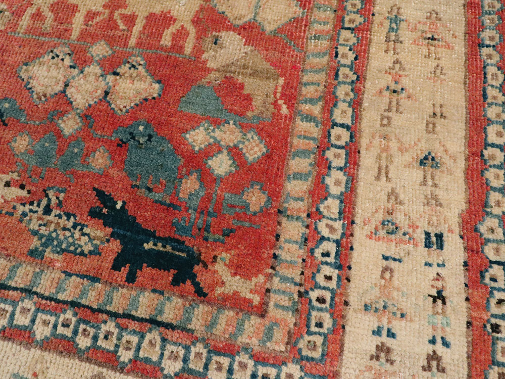 Vintage Persian Malayer Pictorial Rug, No.21816 - Galerie Shabab
